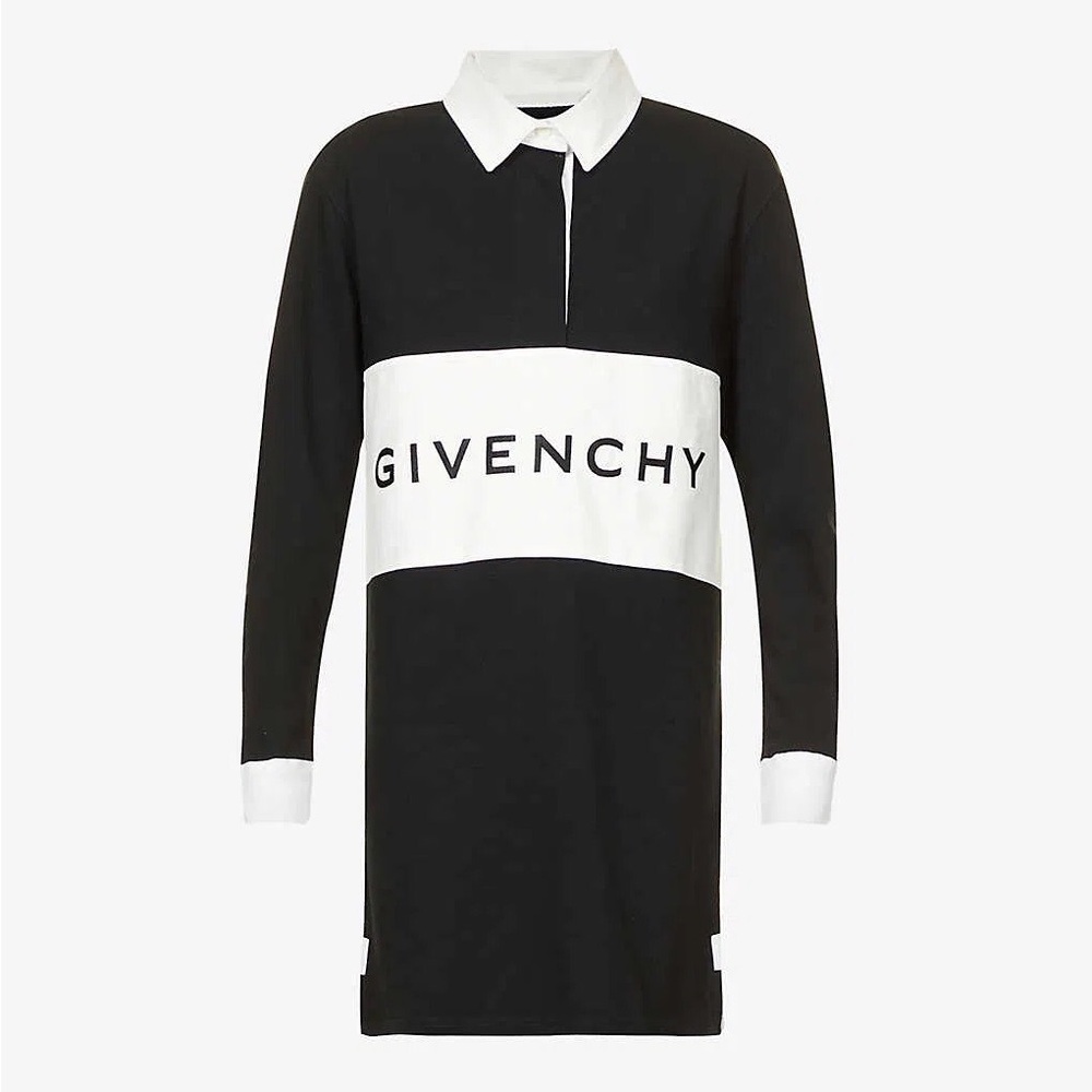 New Authentic GIVENCHY Logo-Print Cotton Mini Dress size S